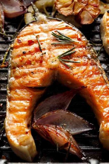 Lemon garlic grilled salmon