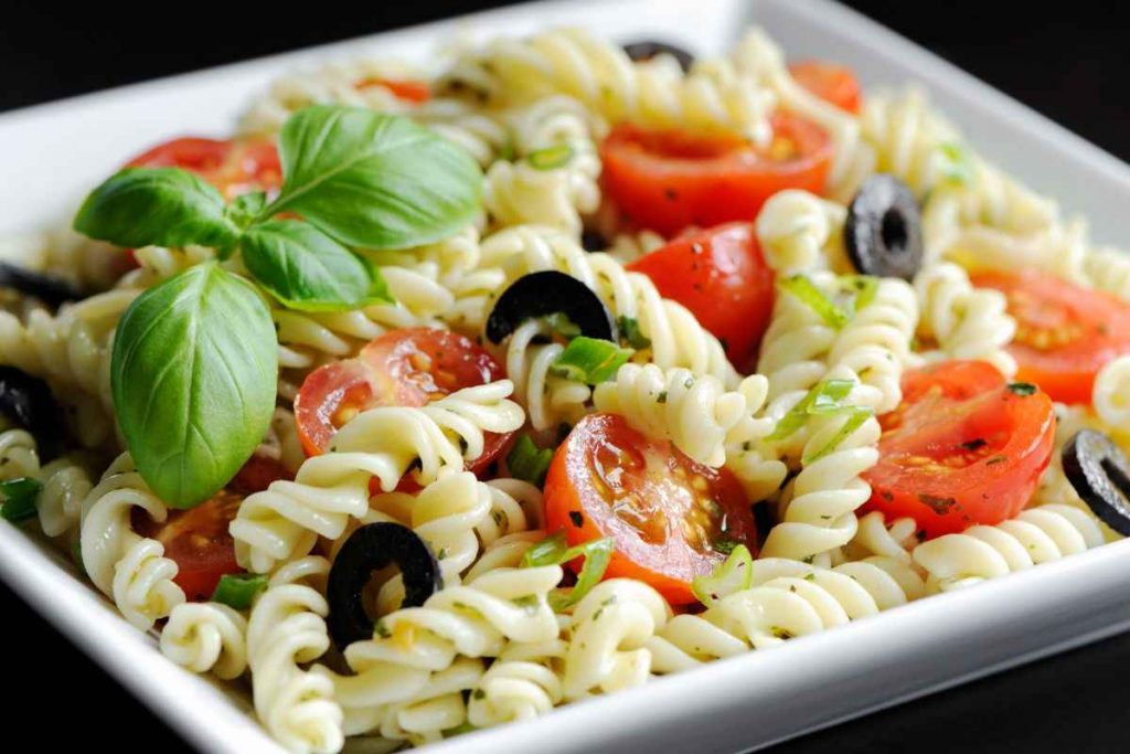 Closeup Shot of Pasta Salad in a plate