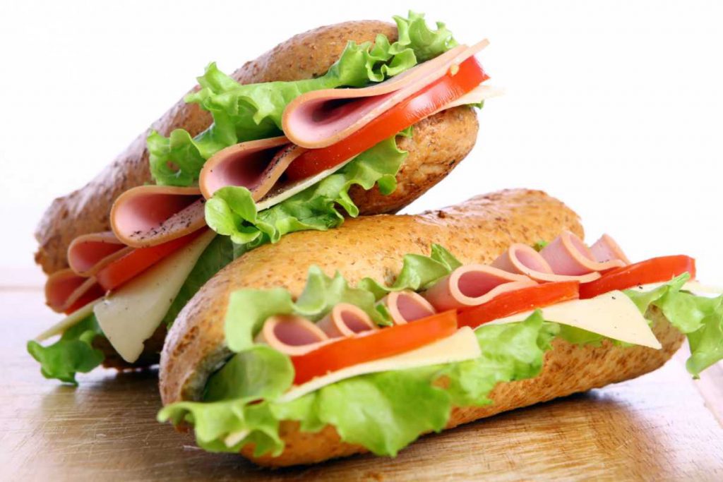 Fresh BLT sandwich in a subway bread