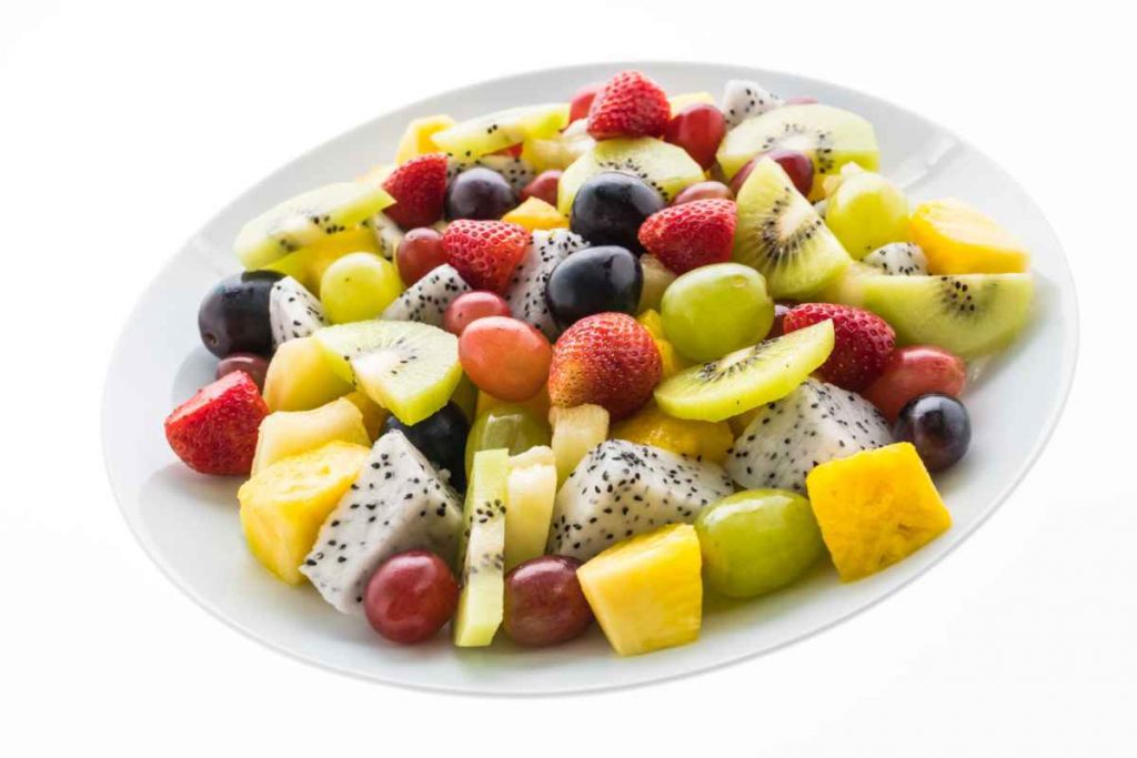 Mixed Fruit White Plate 